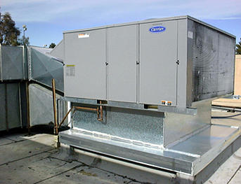 commercial ac unit on roof