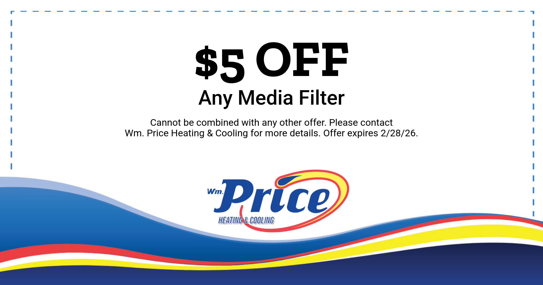 $5 OFF Any Media Filter.