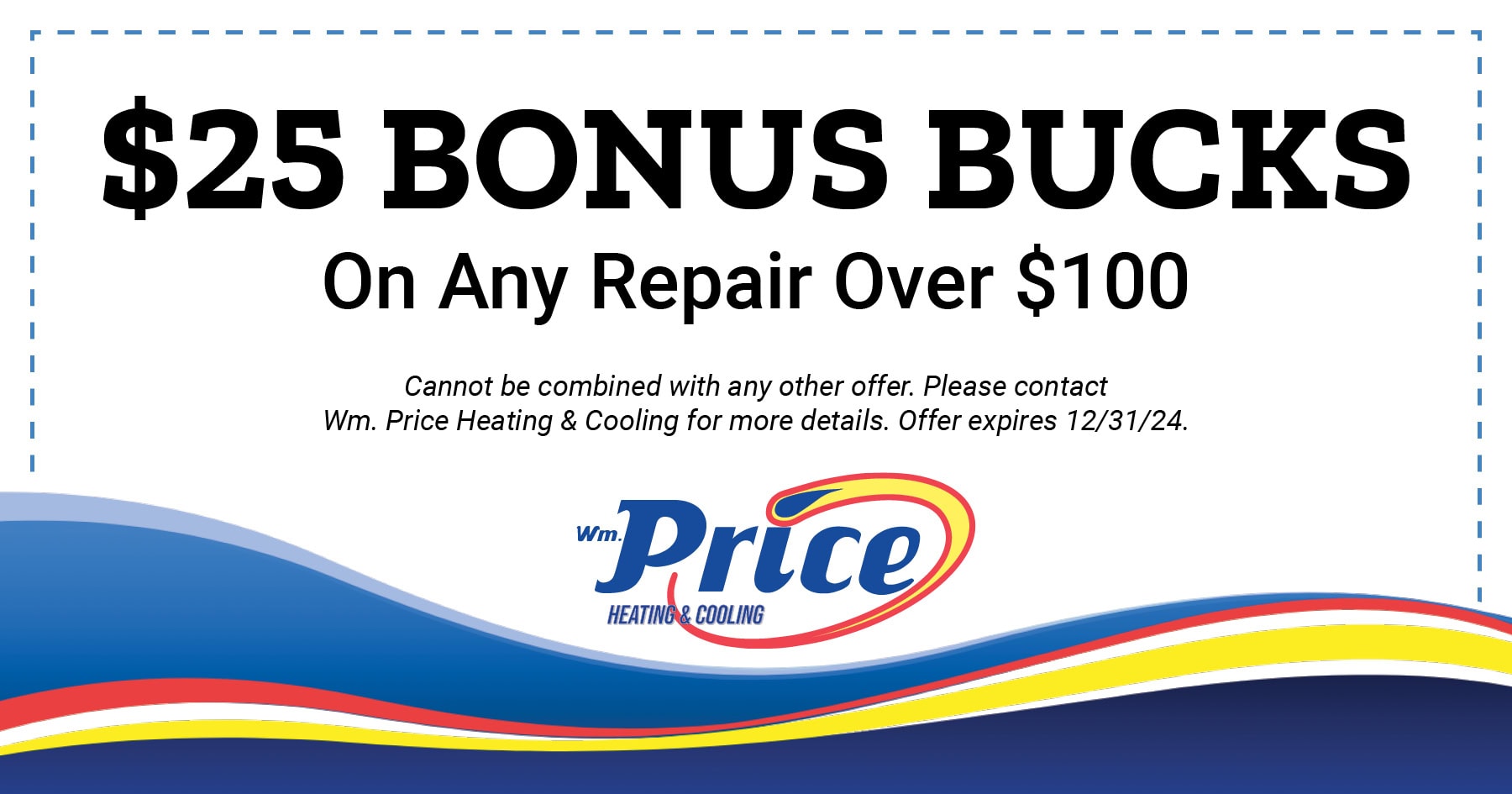  bonus bucks on any repair over 0.