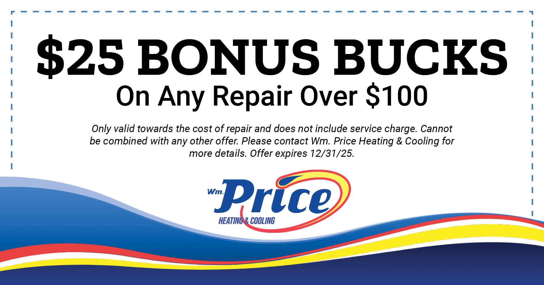  BONUS BUCKS on any repair over 0.